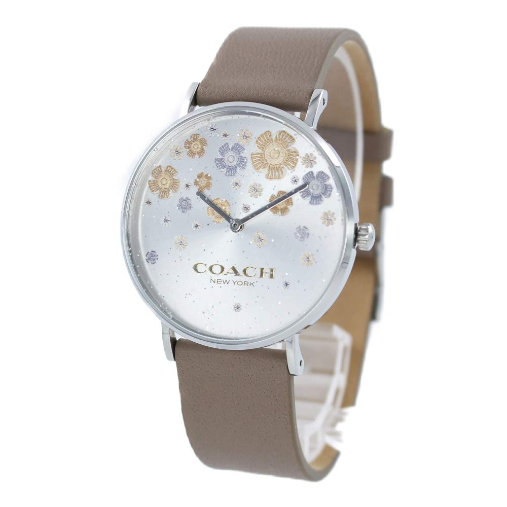Coach Perry Quartz Silver Dial Brown Leather Strap Watch for Women - 14503326 Buy Now By Coach