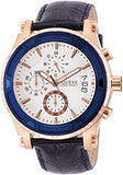 Guess Pinnacle Chronograph White Dial Blue Leather Strap Watch For Men - W0673G6 Buy Now By Guess