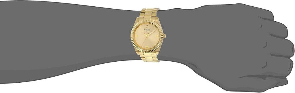 Guess Connoisseur Analog Gold Dial Gold Steel Strap Watch For Men - GW0542G2 Buy Now By Guess