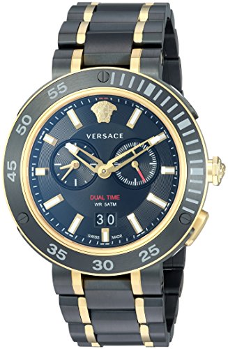 Versace V Extreme Pro Two Tone Dial Stainless Steel Strap Watch for Men - VCN040017 Buy Now By Versace