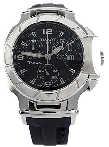 Tissot T Race Chronograph Black Dial Black Rubber Strap Watch for Women - T048.217.17.057.00 Buy Now By Tissot