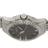 Gucci G Timeless Diamonds Mother of Pearl Black Dial Silver Mesh Bracelet Watch For Women - YA126507 Buy Now By Gucci