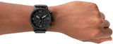 Fossil Nate Chronograph Black Dial Black Steel Strap Watch for Men - JR1401 Buy Now By Fossil