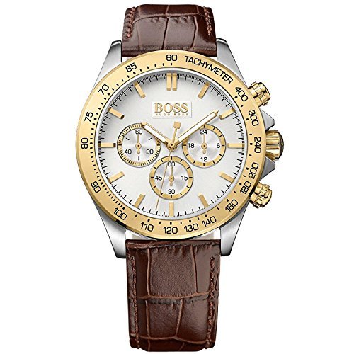 Hugo Boss Ikon White Dial Brown Leather Strap Watch for Men - 1513174 Buy Now By Hugo Boss