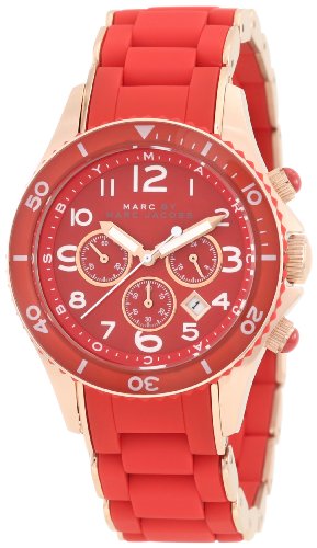 Marc Jacobs Rock Chronograph Red Dial Red Silicone Strap Watch for Women - MBM2577 Buy Now By Marc Jacobs