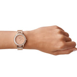 Fossil Jesse Crystal Rose Gold Dial Rose Gold Steel Strap Watch for Women - ES3020 Buy Now By Fossil