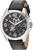 Tommy Hilfiger Bruce Analog Black Dial Black Leather Strap Watch for Men - 1791279 Buy Now By Tommy Hilfiger