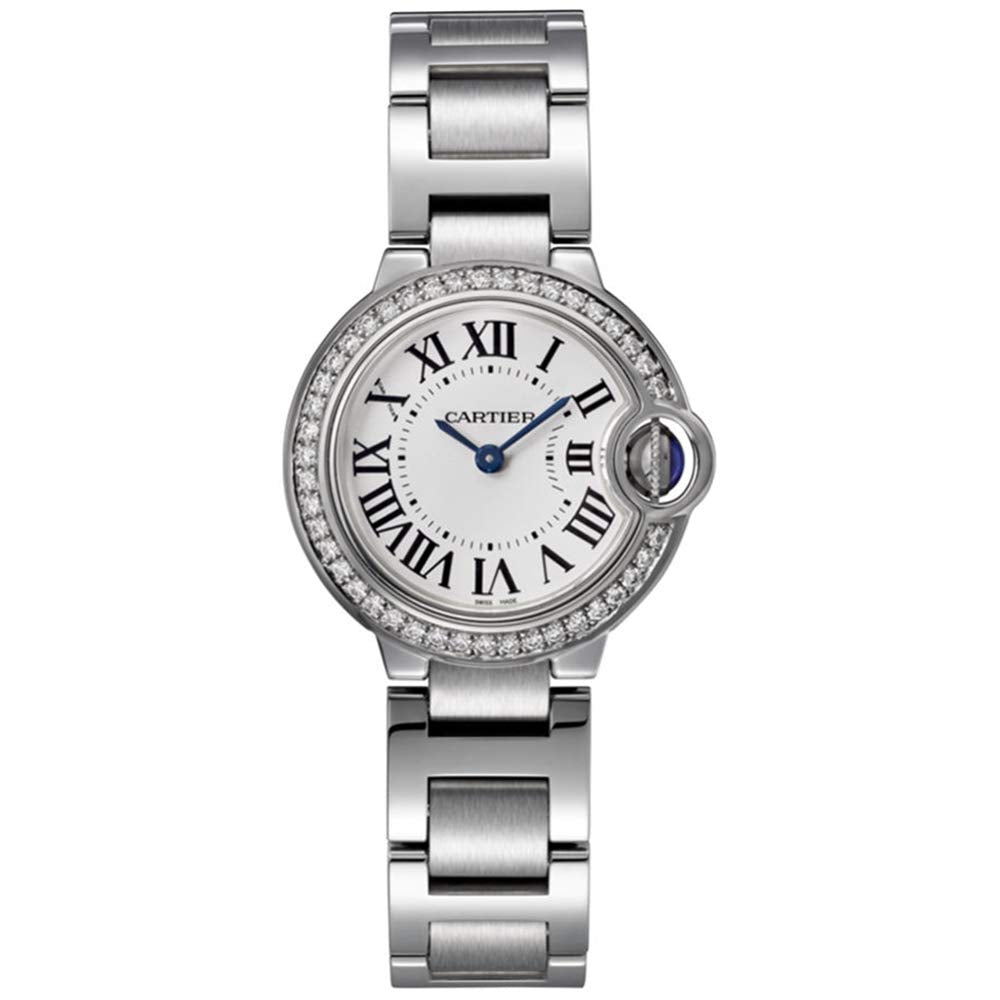 Cartier Ballon Bleu De Cartier Diamonds White Dial Silver Steel Strap Watch for Women - W4BB0015 Buy Now By Cartier