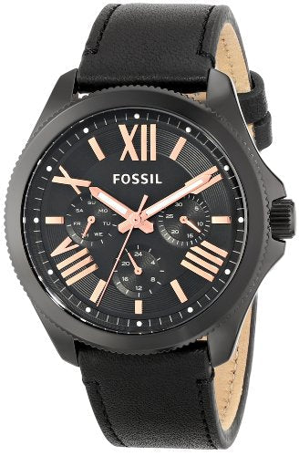 Fossil Cecile Multifunction Black Dial Black Leather Strap Watch for Men - AM4523 Buy Now By Fossil
