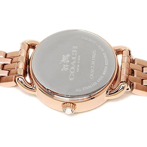 Coach Delancey Mother of Pearl White Dial Rose Gold Steel Strap Watch for Women - 14502479 Buy Now By Coach
