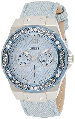 Guess Limelight Quartz Blue Dial Blue Leather Strap Watch For Men - W0775l1 Buy Now By Guess