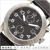 Marc Jacobs Larry Chronograph Black Dial Black Leather Strap Watch for Men - MBM5033 Buy Now By Marc Jacobs