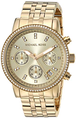 Michael Kors Runway Chronograph Gold Dial Gold Steel Strap Watch For Women - MK5698 Buy Now By Michael Kors