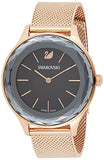 Swarovski Octea Nova Black Dial Rose Gold Mesh Bracelet Watch for Women - 5430424 Buy Now By Swarovski