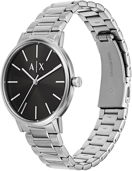 Armani Exchange Cayde Analog Black Dial Silver Steel Strap Watch For Men - AX2700 Buy Now By Armani Exchange
