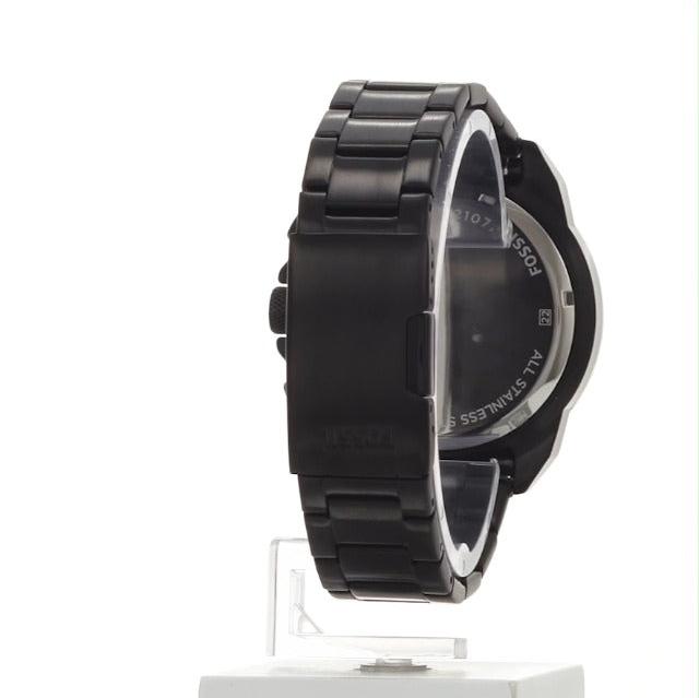 Fossil Bronson Chronograph Black Dial Black Steel Strap Watch for Men - FS5851 Buy Now By Fossil