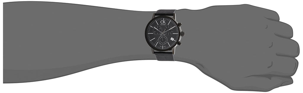Calvin Klein Post Minimal Black Dial Black Leather Strap Watch for Men - K7621401 Buy Now By Calvin Klein