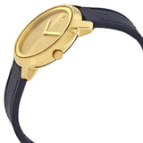 Movado Bold Gold Dial Blue Leather Strap Watch For Men - 3600469 Buy Now By Movado