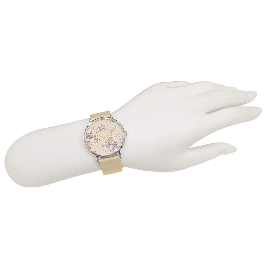 Coach Perry Beige Floral Dial Beige Leather Strap Watch for Women - 14503293 Buy Now By Coach