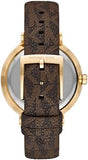 Michael Kors Addyson Three-Hand Silver Dial Brown Leather Strap Watch for Women - MK2945 Buy Now By Michael Kors