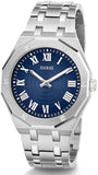 Guess Asset Quartz Blue Dial Silver Steel Strap Watch For Men - GW0575G4 Buy Now By Guess