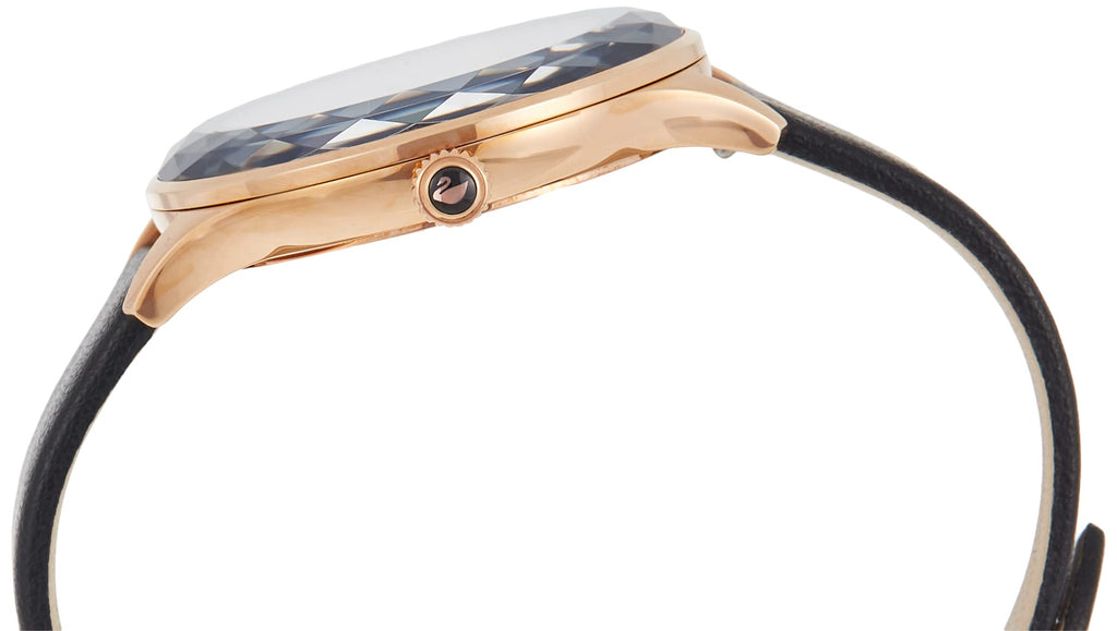 Swarovski Octea Nova Grey Dial Grey Leather Strap Watch for Women - 5295358 Buy Now By Swarovski