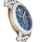 Versace Sport Tech Chronograph Blue Dial Silver Steel Strap Watch for Men - VELT00219 Buy Now By Versace