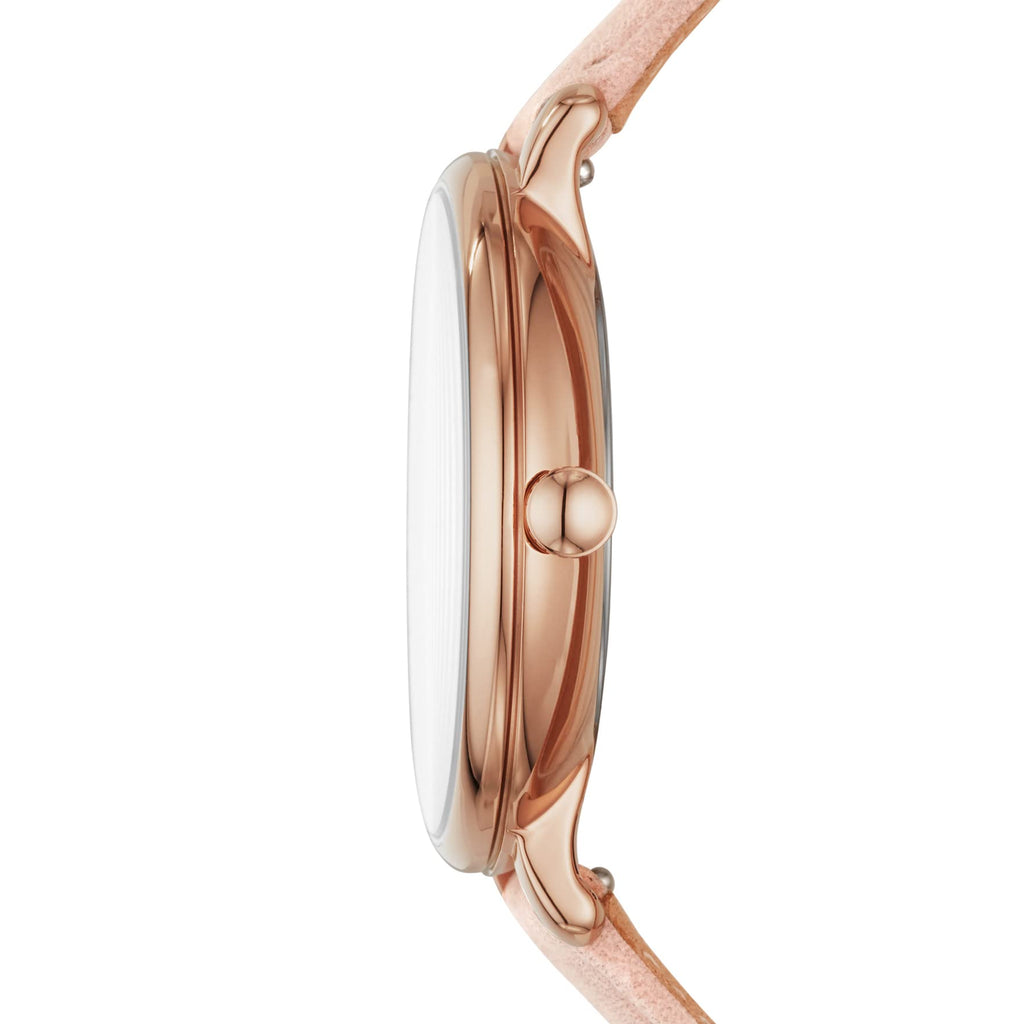 Fossil Jacqueline Three Hand Mother of Pearl Dial Pink Leather Strap Watch for Women - ES4671 Buy Now By Fossil