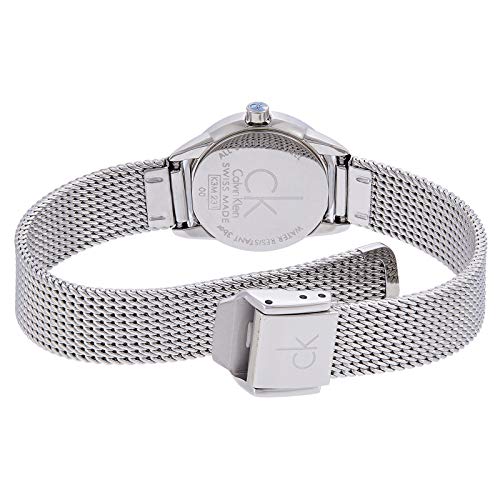 Calvin Klein Minimal Grey Dial Silver Mesh Bracelet Watch for Women - K3M2312X Buy Now By Calvin Klein