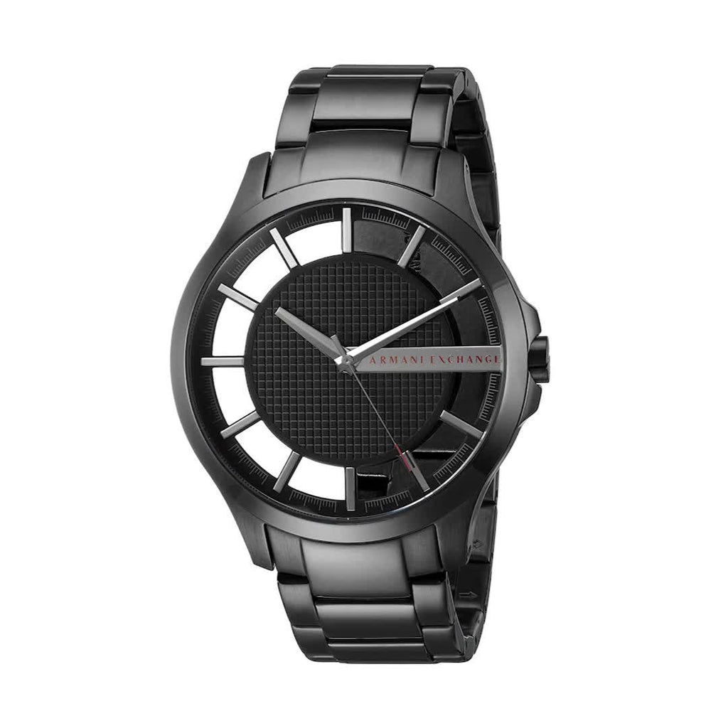 Armani Exchange Hampton Chronograph Black Dial Black Steel Strap Watch For Men - AX2189 Buy Now By Armani Exchange
