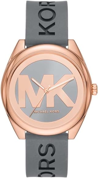 Michael Kors Janelle Three Hand Grey Dial Grey Rubber Strap Watch For Women - MK7314 Buy Now By Michael Kors