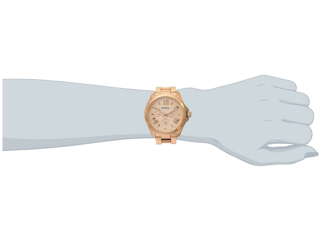 Fossil Cecile Rose Gold Dial Rose Gold Steel Strap Watch for Women - AM4511 Buy Now By Fossil