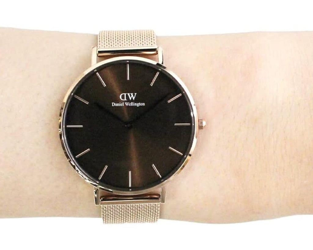 Daniel Wellington Petite Amber Brown Dial Rose Gold Mesh Strap Watch for Women - DW00100478 Buy Now By Daniel Wellington