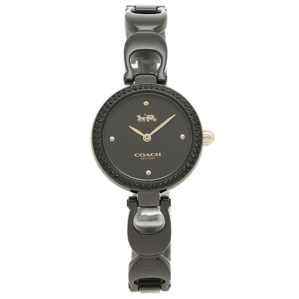 Coach Park Swarovski Crystals Black Dial Black Steel Strap Watch for Women - 14503564 Buy Now By Coach