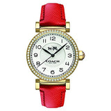 Coach Madison White Dial Red Leather Strap Watch for Women - 14502400 Buy Now By Coach