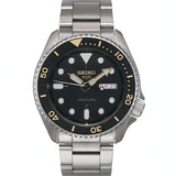 Seiko 5 Sports Automatic Black Dial Silver Steel Strap Watch For Men - SRPD57K1 Buy Now By Seiko