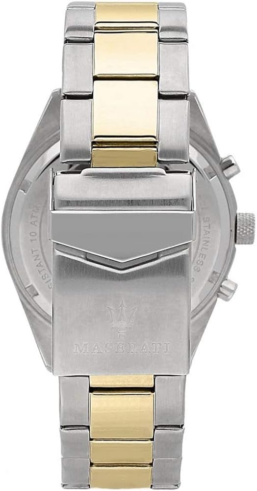 Maserati Competizione Chronograph Black Dial Two Tone Steel Strap Watch For Men - R8853100016 Buy Now By Maserati