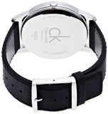 Calvin Klein City Date Silver Dial Black Leather Strap Watch for Men - K2G2G1C6 Buy Now By Calvin Klein