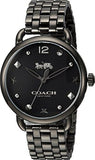 Coach Delancey Black Dial Black Steel Strap Watch For Women - 14502812 Buy Now By Coach