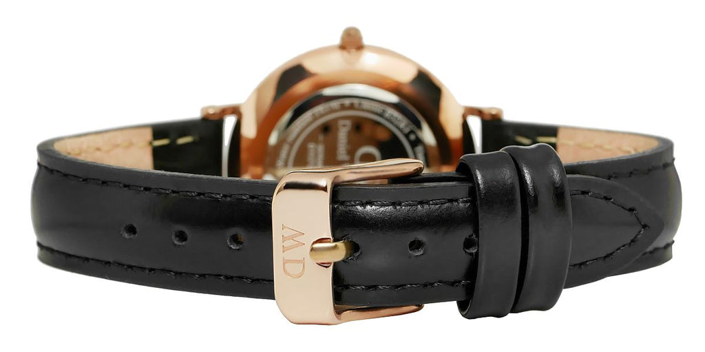 Daniel Wellington Petite Sheffield Black Dial Black Leather Strap Watch For Women - DW00100168 Buy Now By Daniel Wellington