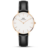 Daniel Wellington Petite Sheffield White Dial Black Leather Strap Watch For Women - DW00100174 Buy Now By Daniel Wellington