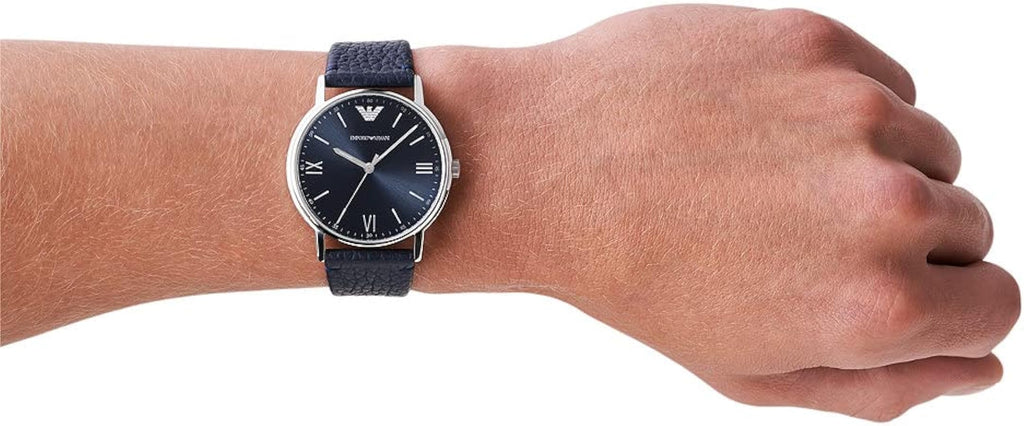 Emporio Armani Kappa Quartz Blue Dial Blue Leather Strap Watch For Women - AR11012 Buy Now By Emporio Armani