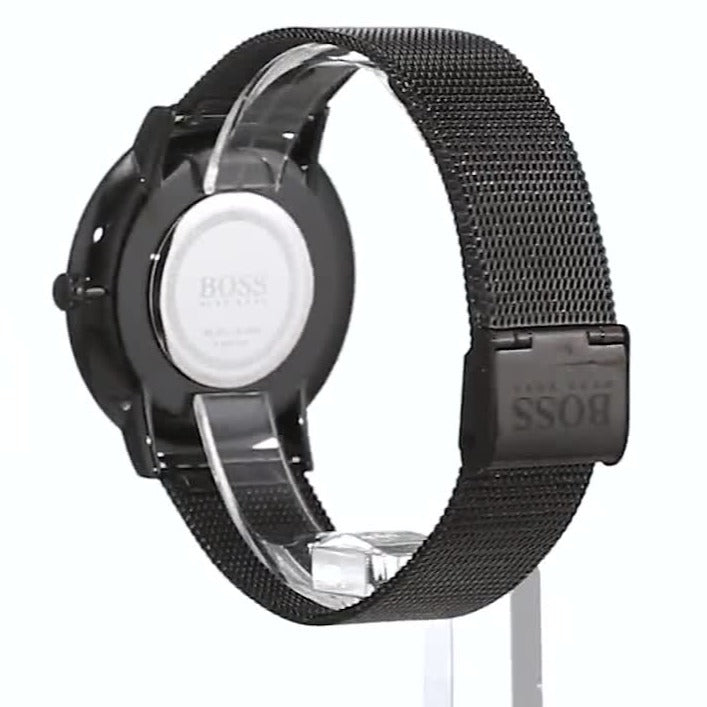 Hugo Boss Horizon Quartz Black Dial Black Mesh Bracelet Watch For Men - 1513542 Buy Now By Hugo Boss