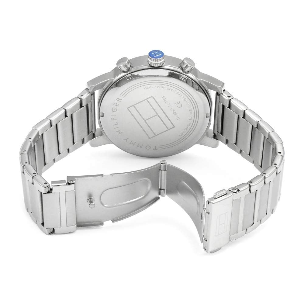 Tommy Hilfiger Kane Blue Dial Silver Steel Strap Watch for Men - 1710401 Buy Now By Tommy Hilfiger