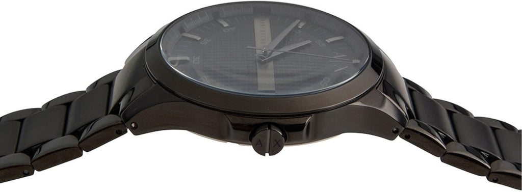 Armani Exchange Hampton Chronograph Black Dial Black Steel Strap Watch For Men - AX2104 Buy Now By Armani Exchange