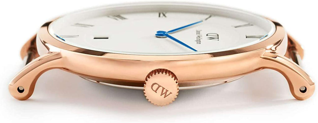 Daniel Wellington Dapper York White Dial Brown Leather Strap Watch For Men - DW00100085 Buy Now By Daniel Wellington