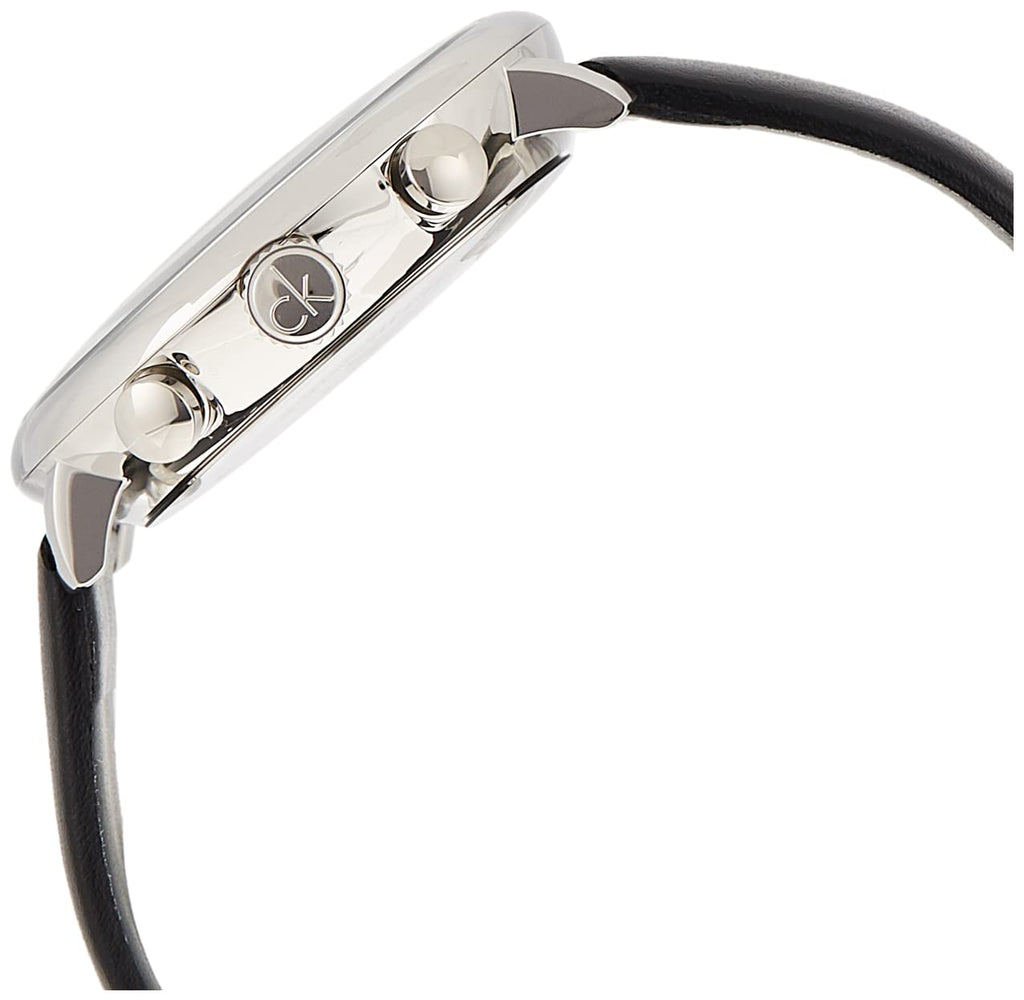 Calvin Klein High Noon Chronograph Blue Dial Black Leather Strap Watch for Men - K8M271CN Buy Now By Calvin Klein