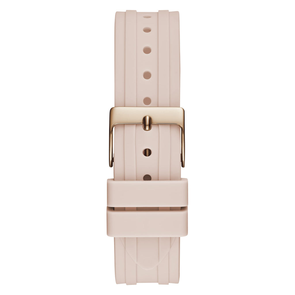 Guess Heiress Diamonds Rose Gold Dial Pink Rubber Strap Watch for Women - GW0407L3 Buy Now By Guess