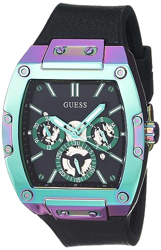 Guess Phoenix Multifunction Black Dial Black Rubber Strap Watch for Men - GW0202G5 Buy Now By Guess