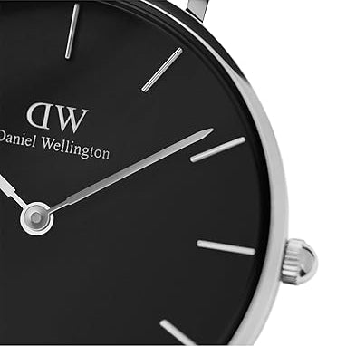 Daniel Wellington Petite Ashfield Black Dial Black Mesh Strap Watch For Women - DW00100246 Buy Now By Daniel Wellington